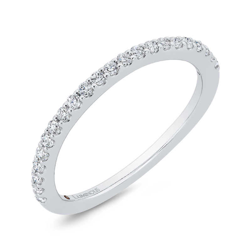 Diamond Half-Eternity Wedding Band in 14K White Gold