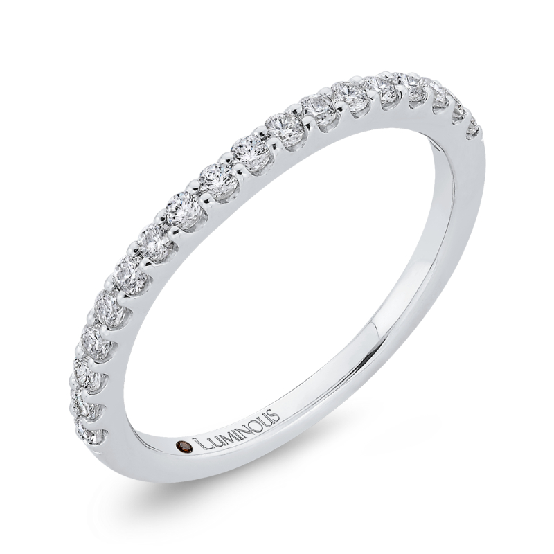 Diamond Half-Eternity Wedding Band in 14K White Gold