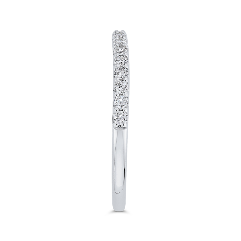 Diamond Half-Eternity Wedding Band in 14K White Gold