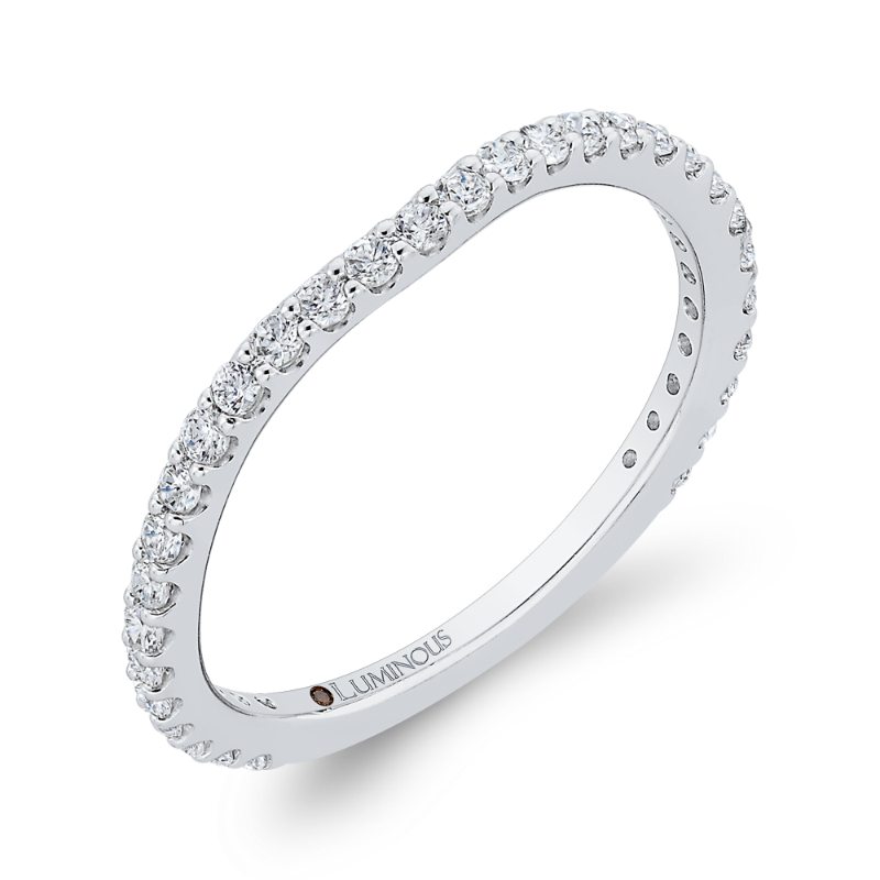 Diamond Wedding Band in 14K White Gold