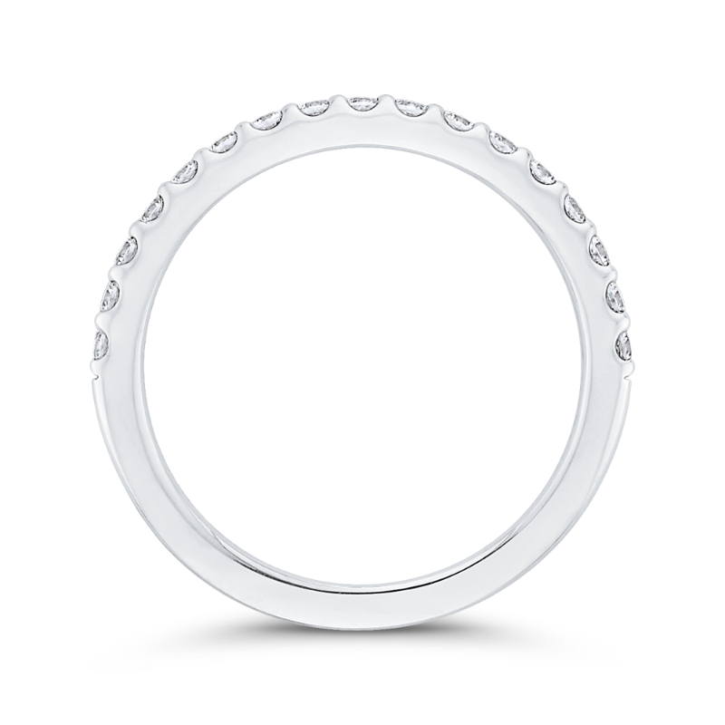 Diamond Half-Eternity Wedding Band in 14K White Gold