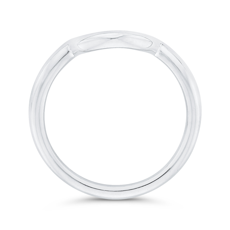 Plain Wedding Band in 14K White Gold