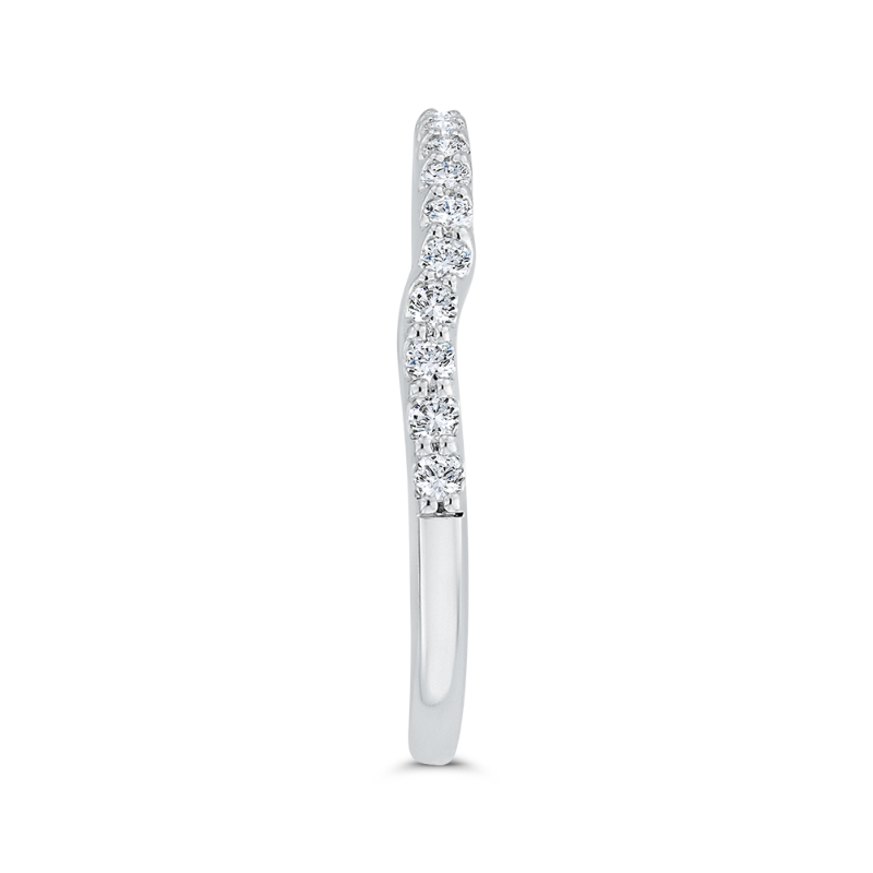 Diamond Half-Eternity Wedding Band in 14K White Gold