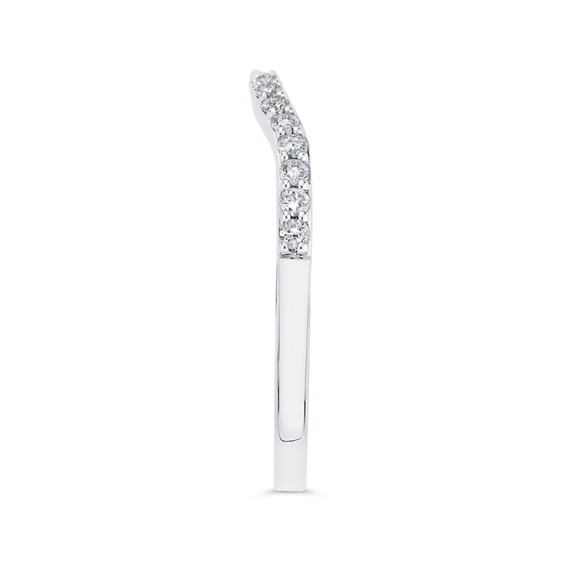 Round Diamond Wedding Band in 14K White Gold