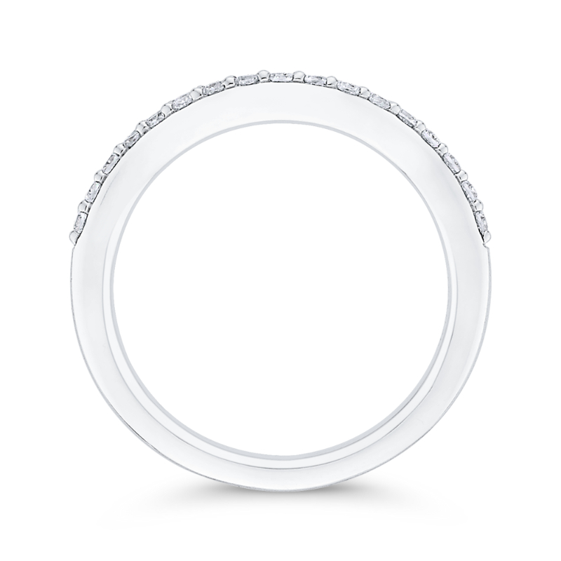 Round Diamond Wedding Band in 14K White Gold