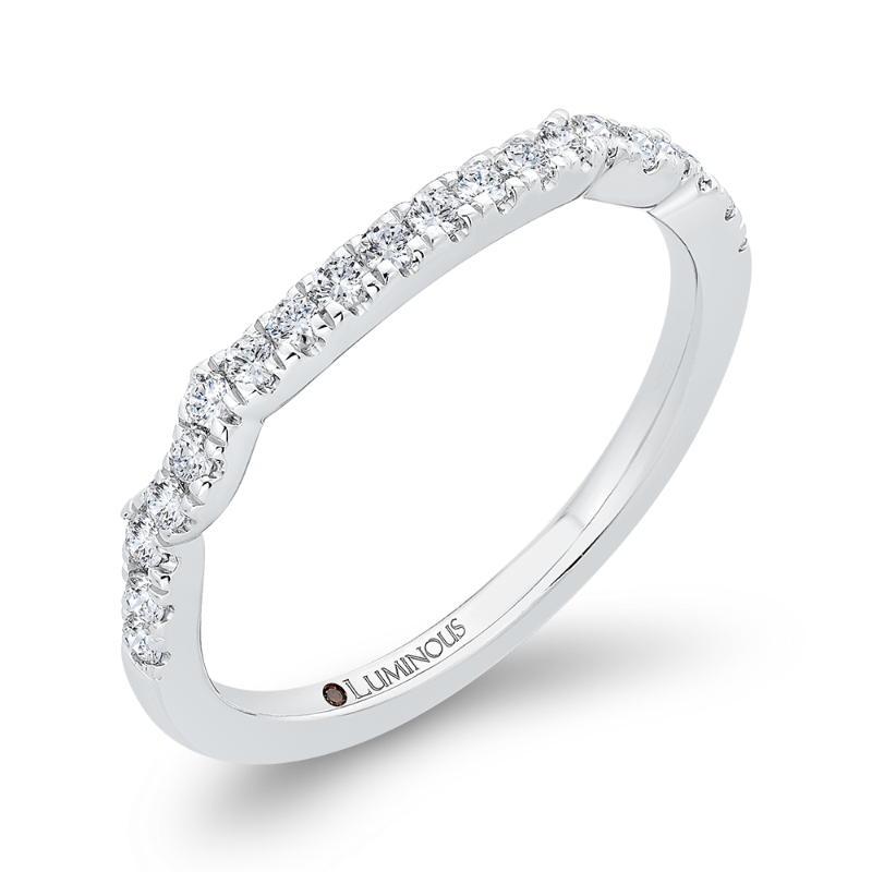 Diamond Half-Eternity Wedding Band in 14K White Gold