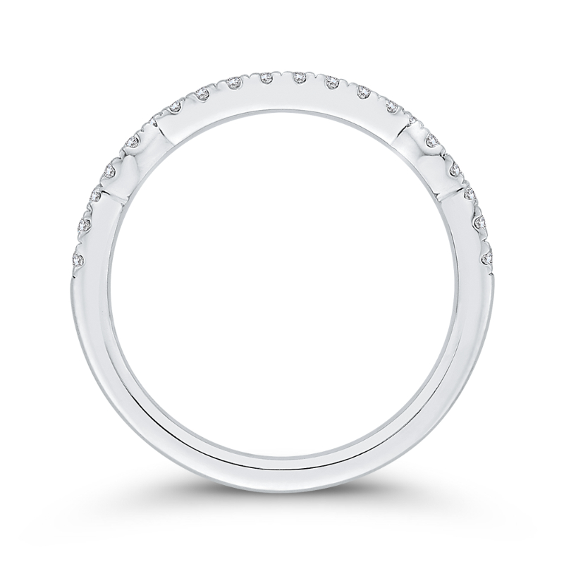 Diamond Half-Eternity Wedding Band in 14K White Gold