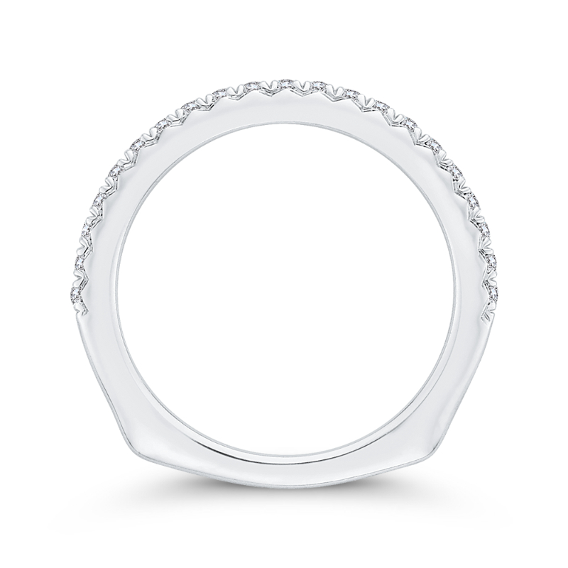 Diamond Half-Eternity Wedding Band in 14K White Gold