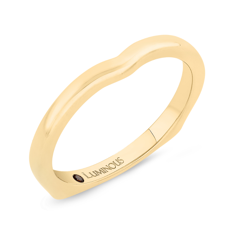 Euro Shank Plain Wedding Band in 14K Yellow Gold