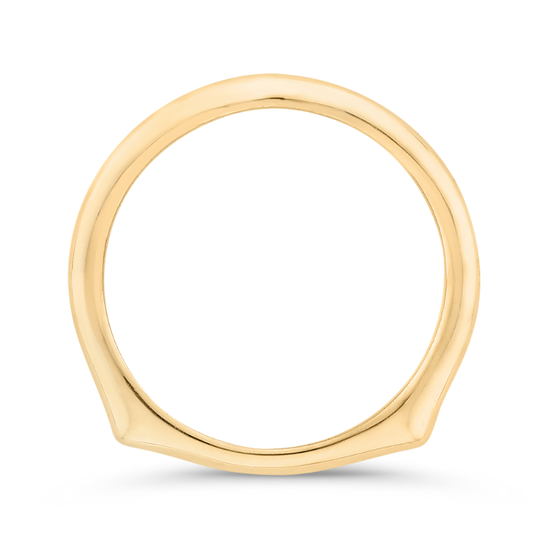 Euro Shank Plain Wedding Band in 14K Yellow Gold