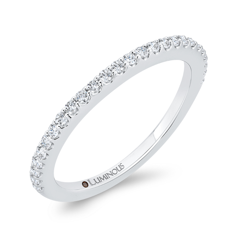 Diamond Half-Eternity Wedding Band in 14K White Gold