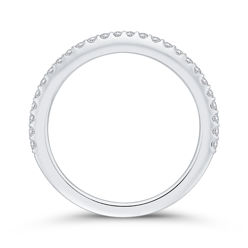 Diamond Half-Eternity Wedding Band in 14K White Gold