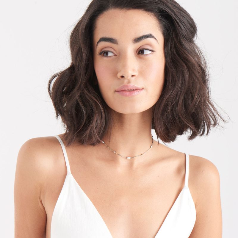 ANIA HAIE STERLING SILVER OPAL COLOUR NECKLACE