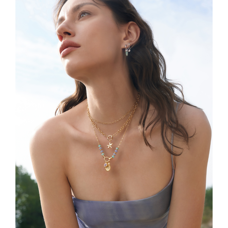 Gold Sparkle Flower Charm