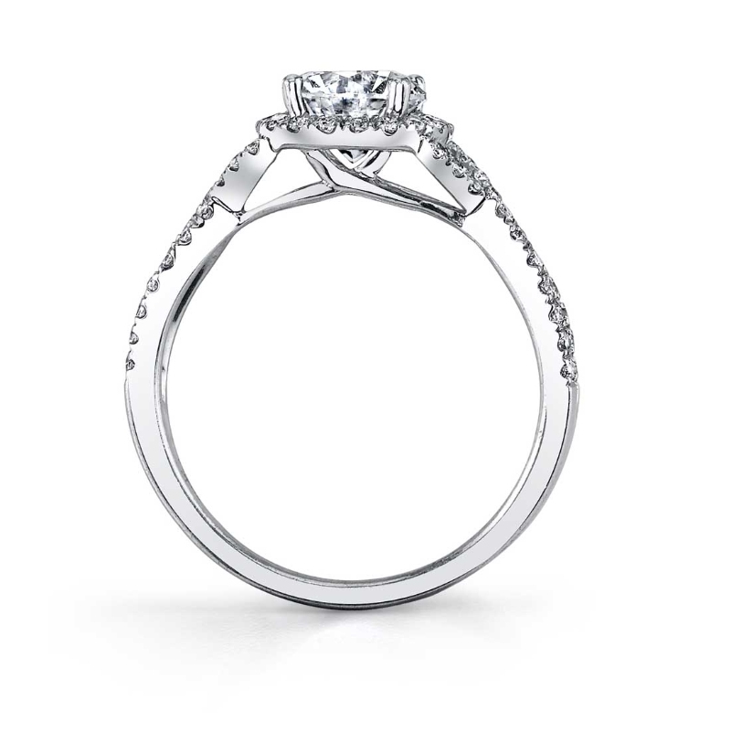 Oval Shaped Spiral Engagement Ring - Jocelina
