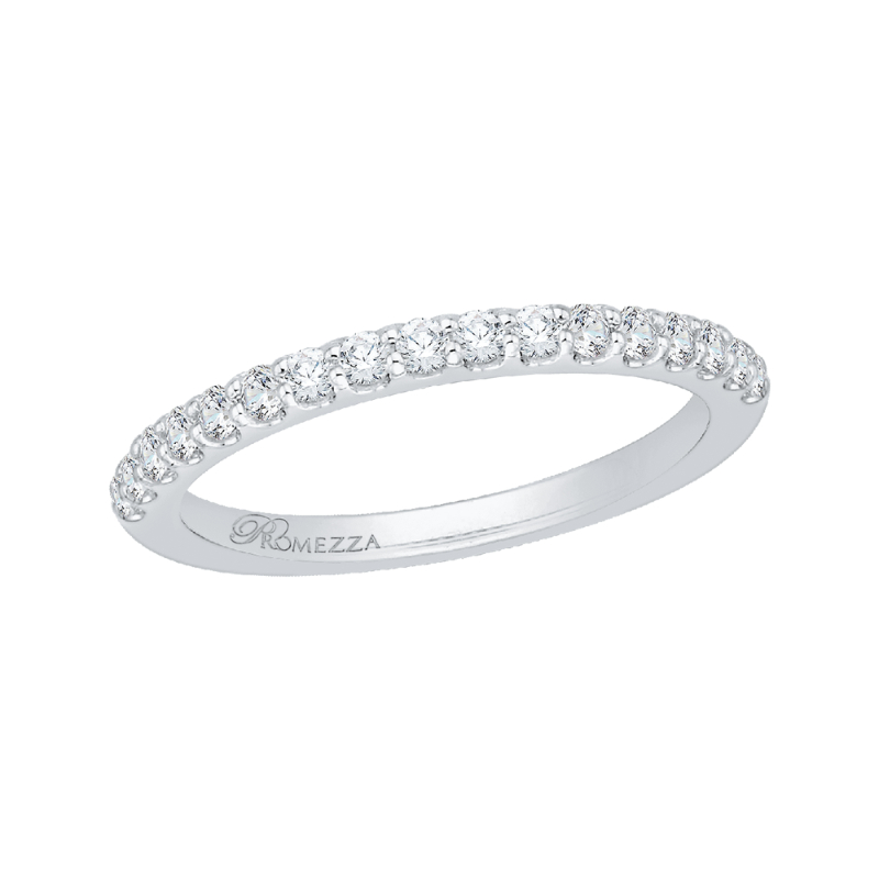 Diamond Half-Eternity Wedding Band in 14K White Gold