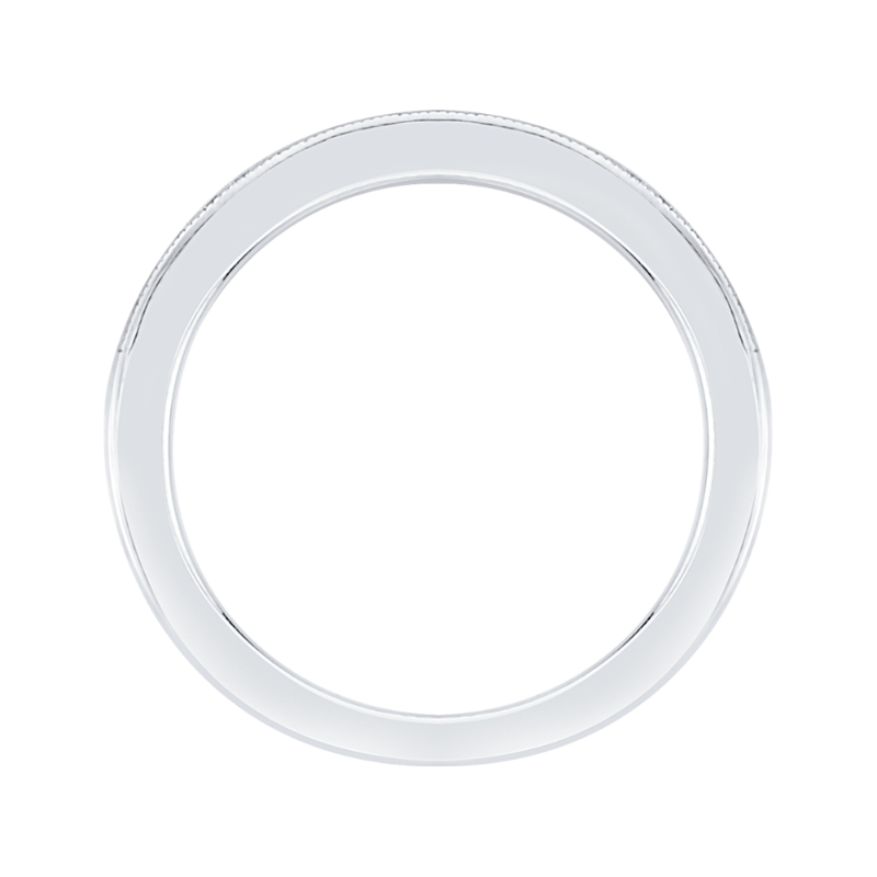 Round Diamond Wedding Band in 14K White Gold