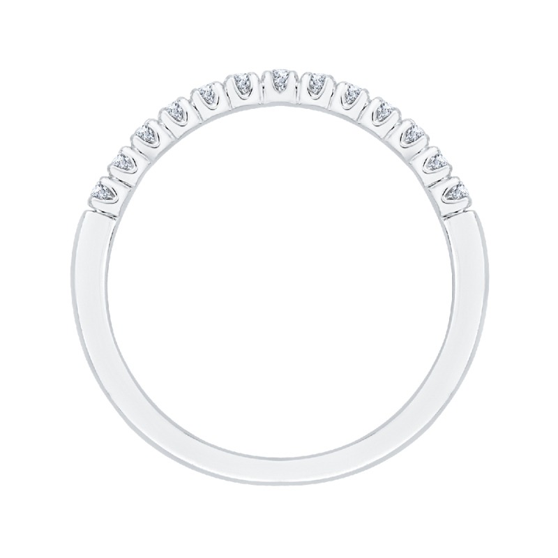 Round Diamond Wedding Band in 14K White Gold
