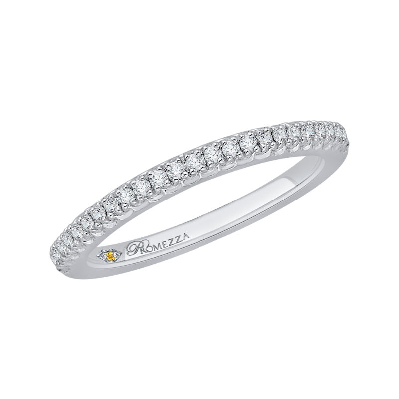 Diamond Half-Eternity Wedding Band in 14K White Gold