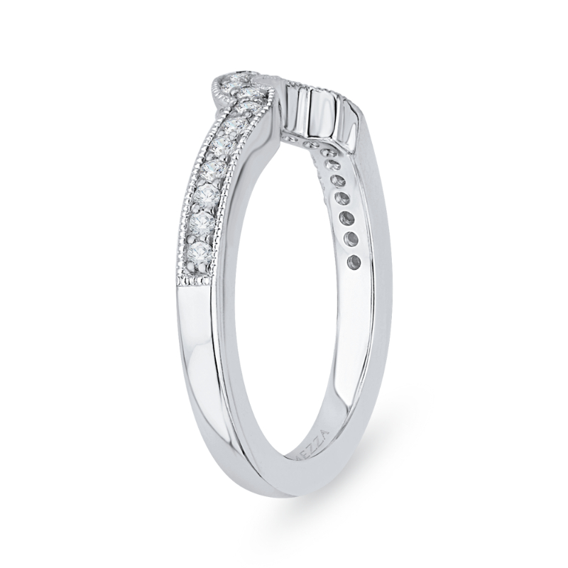 Round Diamond Wedding Band in 14K White Gold