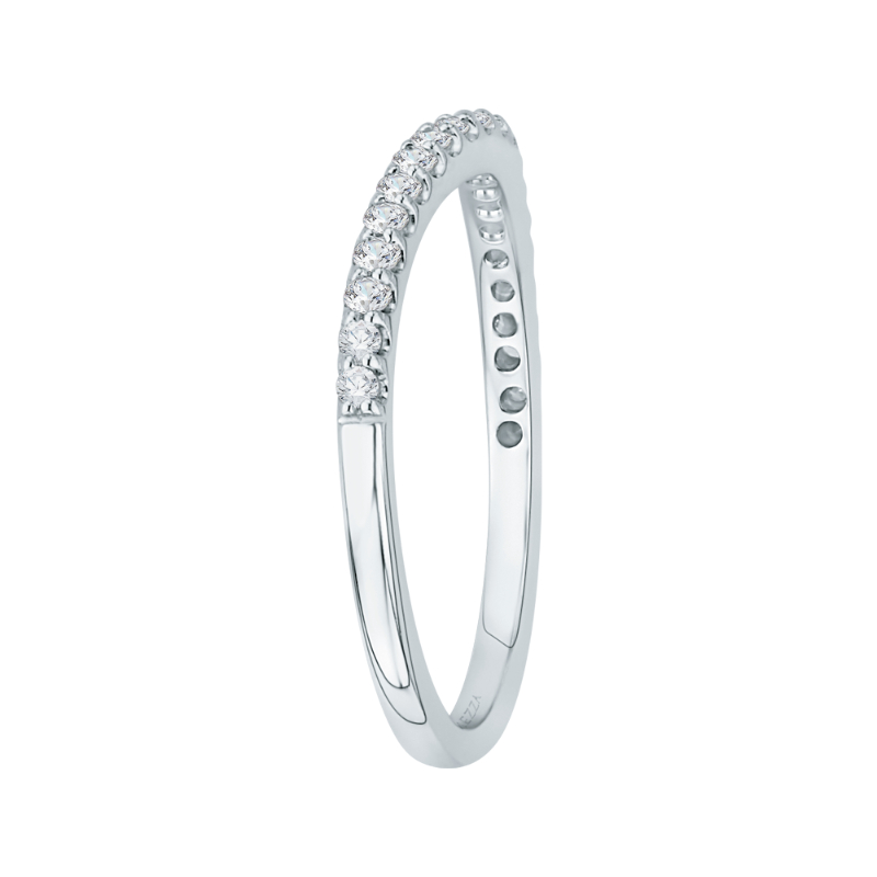 Diamond Half-Eternity Wedding Band In 14K White Gold