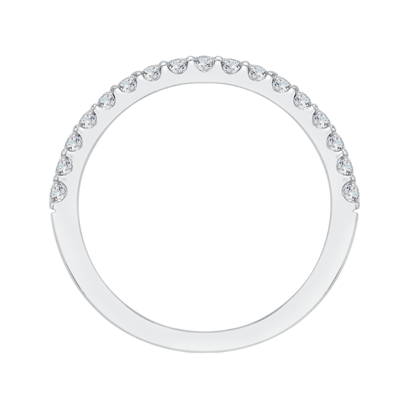 Diamond Half-Eternity Wedding Band In 14K White Gold