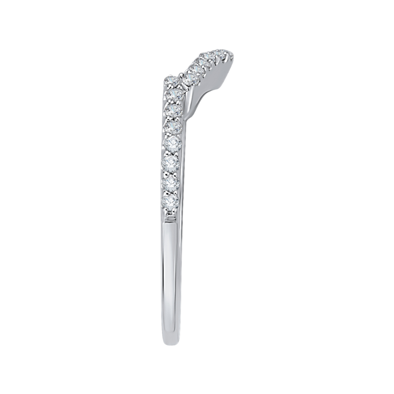 Round Diamond Wedding Band in 14K White Gold