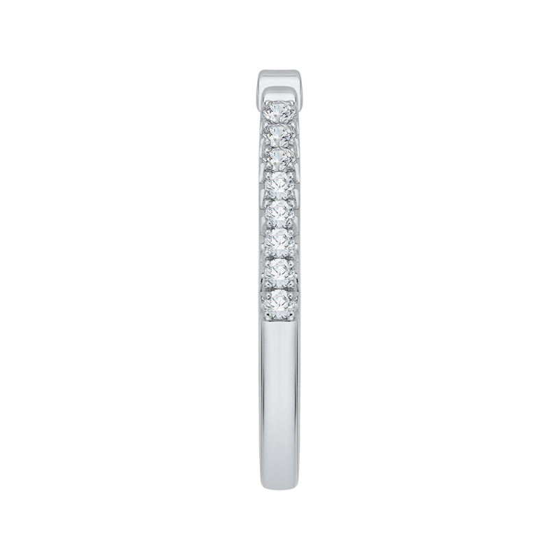 Round Diamond Wedding Band in 14K White Gold