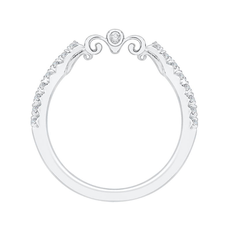 Round Diamond Wedding Band in 14K White Gold