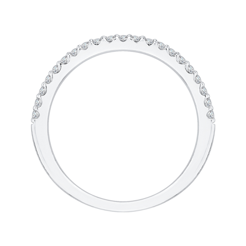 Round Diamond Wedding Band in 14K White Gold