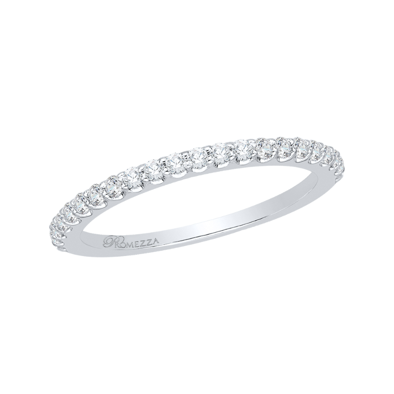 Diamond Half-Eternity Wedding Band in 14K White Gold