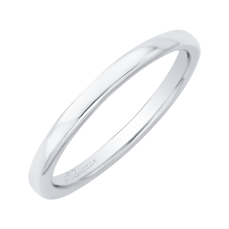 Plain Wedding Band in 14K White Gold
