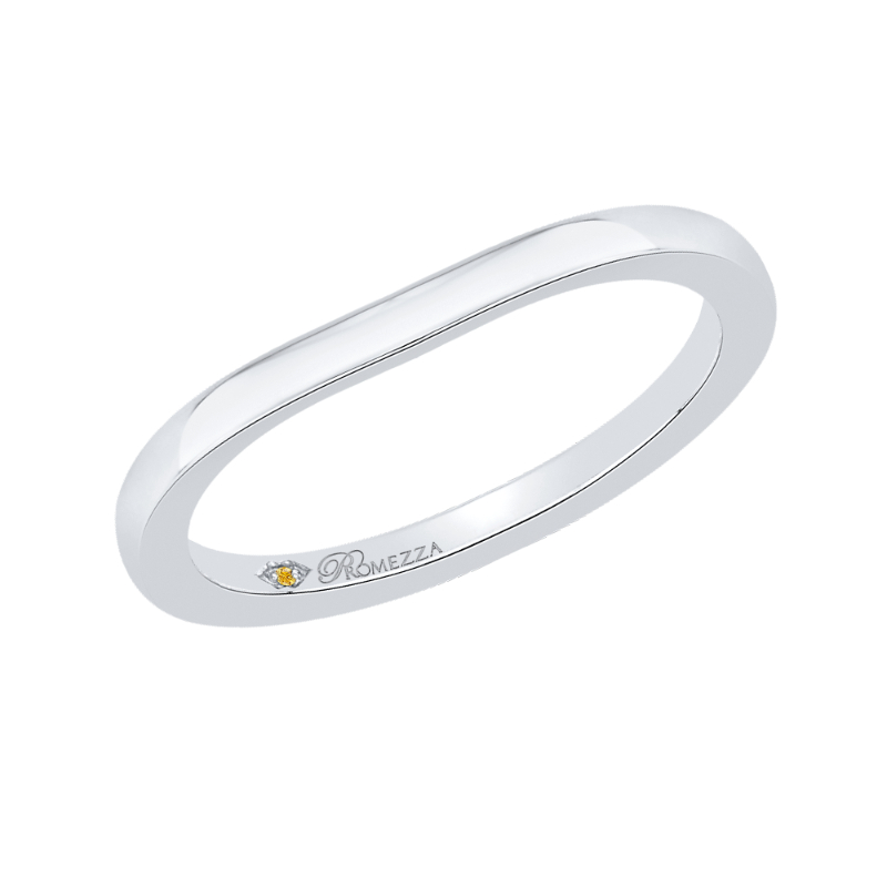 Plain Wedding Band in 14K White Gold