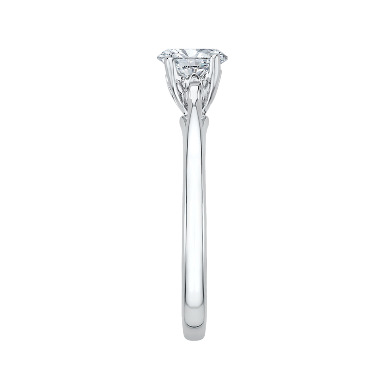 Diamond Solitaire Petite Engagement Ring in 14K White Gold