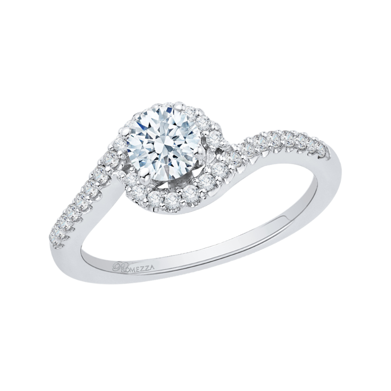 Diamond Promise Engagement Ring in 14K White Gold