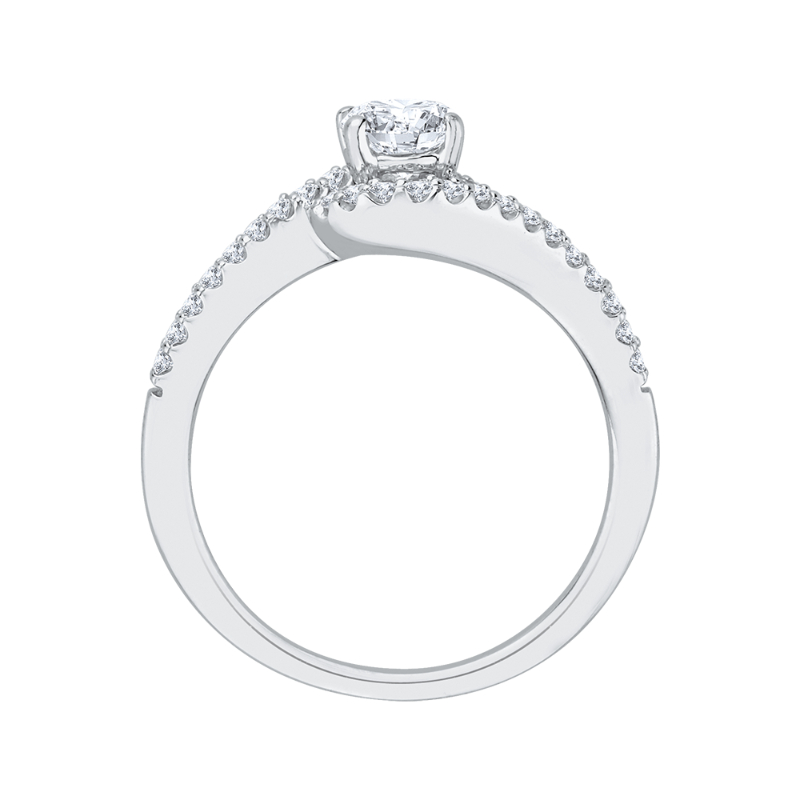 Diamond Promise Engagement Ring in 14K White Gold