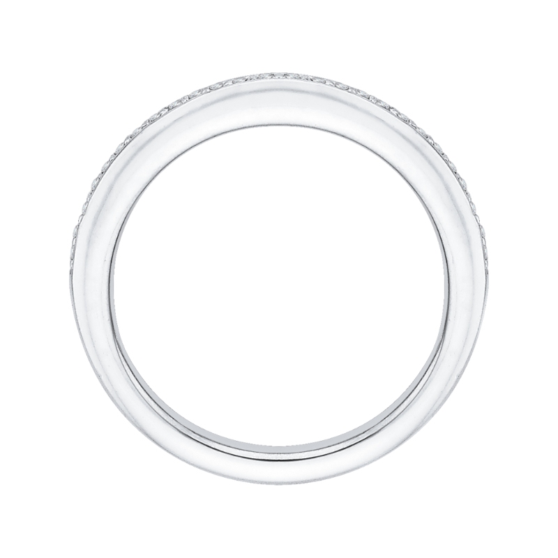 Round Diamond Wedding Band in 14K White Gold