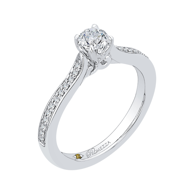Diamond Engagement Ring in 14K White Gold