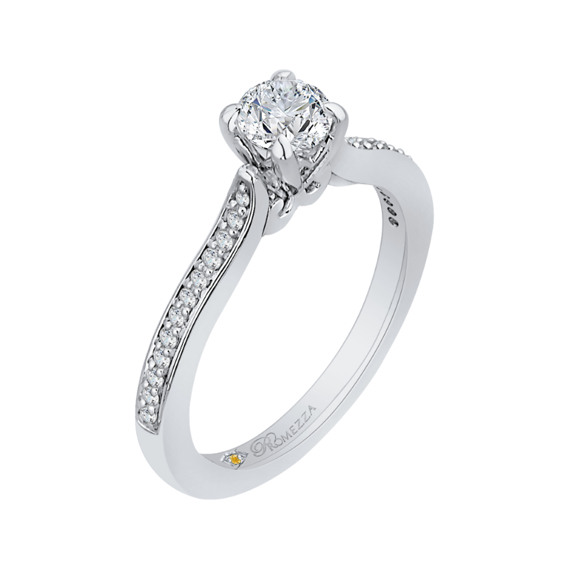 Diamond Engagement Ring in 14K White Gold