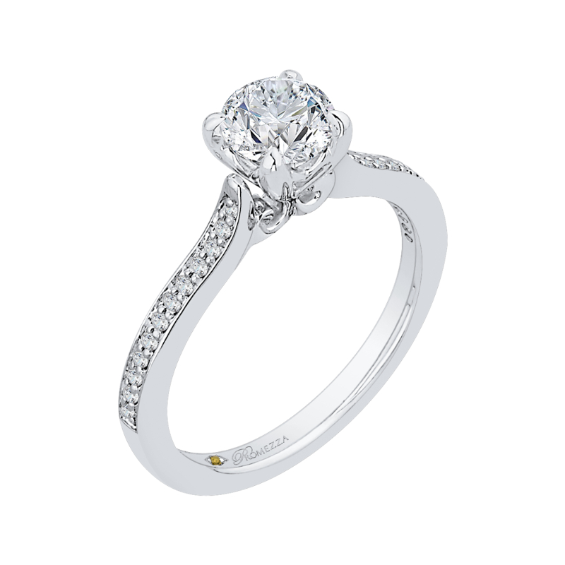 Diamond Engagement Ring in 14K White Gold