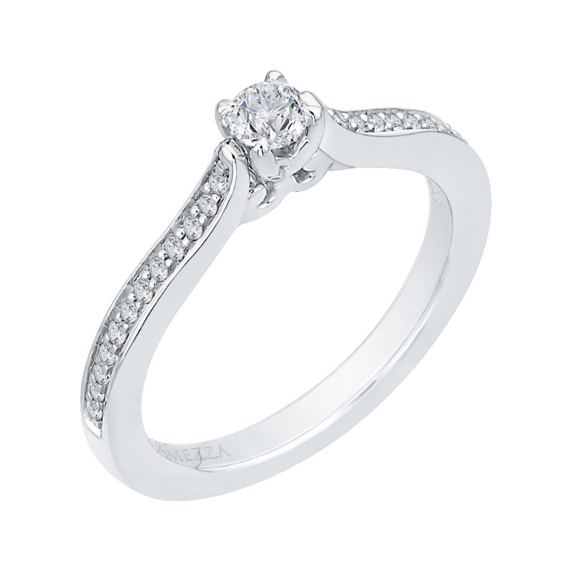 Diamond Engagement Ring in 14K White Gold