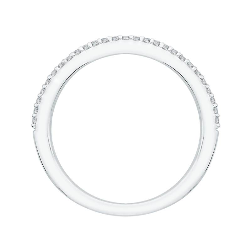 Diamond Half-Eternity Wedding Band in 14K White Gold