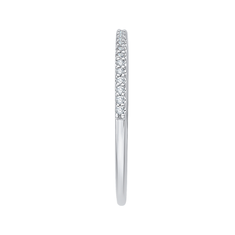 Round Diamond Wedding Band in 14K White Gold