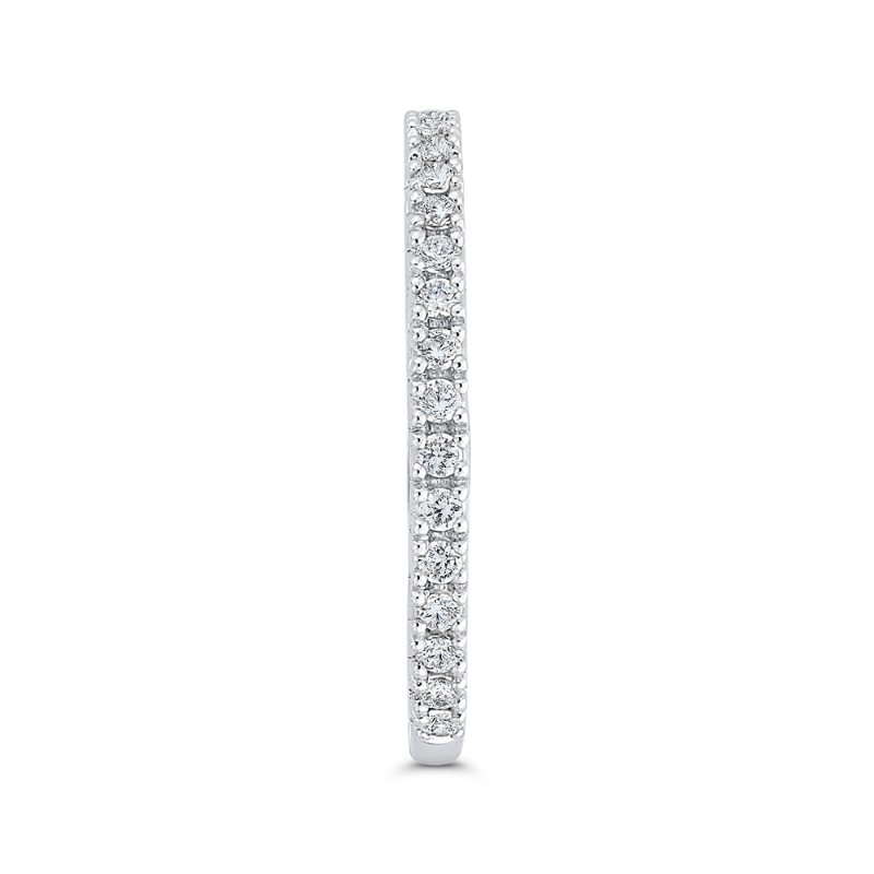 14K White Gold Round Diamond Wedding Band