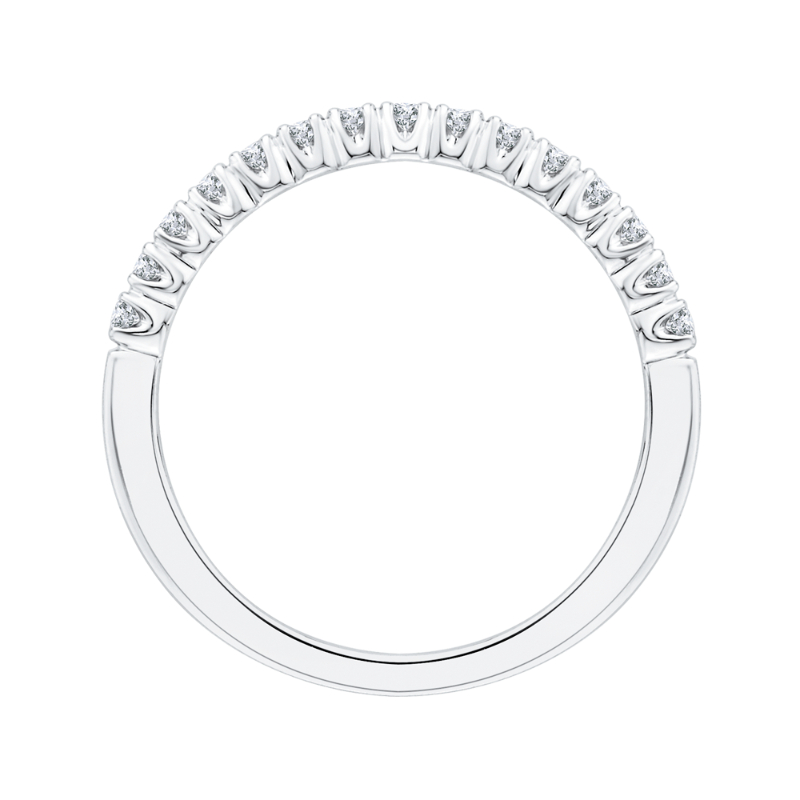 Round Diamond Wedding Band in 14K White Gold
