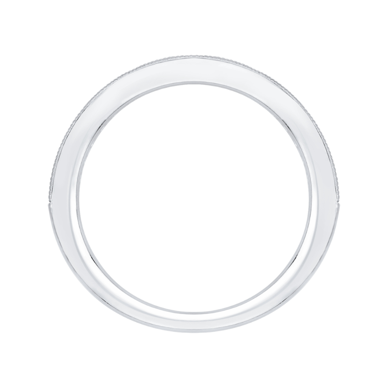 Round Diamond Wedding Band in 14K White Gold