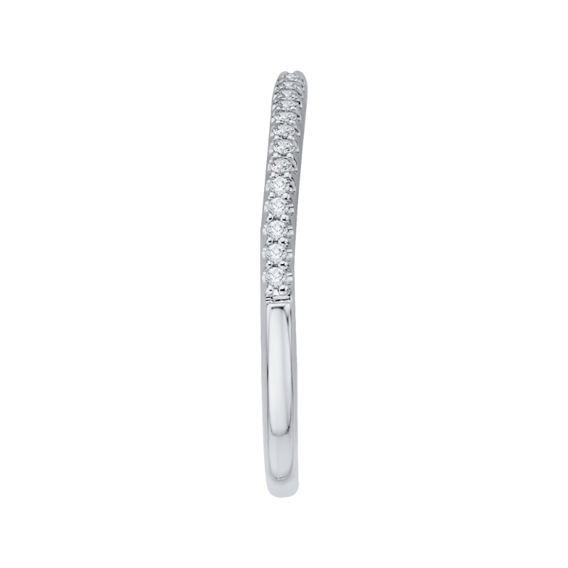 14K White Gold Diamond Half-Eternity Wedding Band