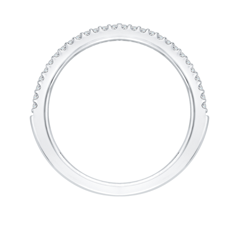 14K White Gold Diamond Half-Eternity Wedding Band