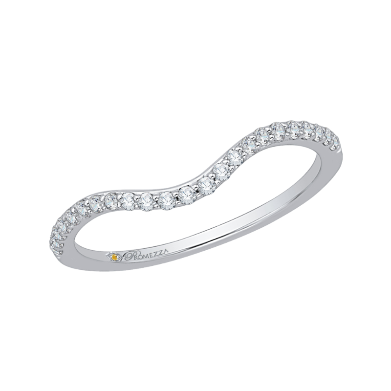 Round Diamond Wedding Band in 14K White Gold