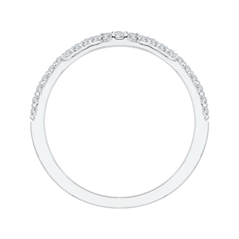 Round Diamond Wedding Band in 14K White Gold